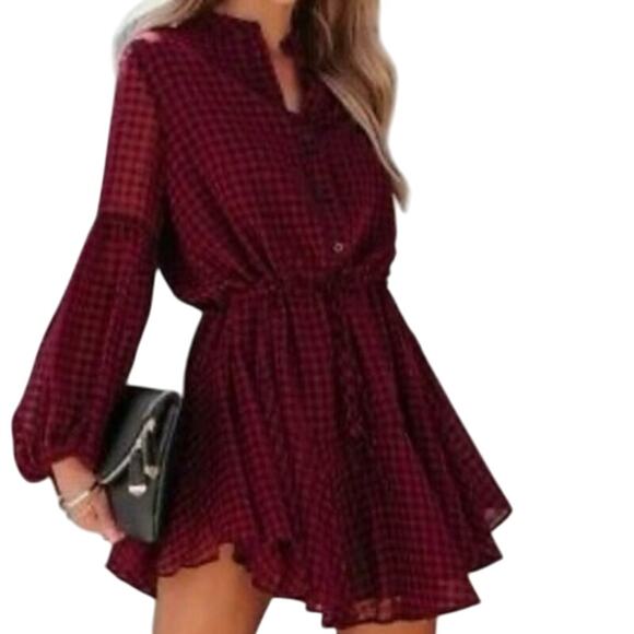 VICI MANCHESTER ADJUSTABLE BALLOON SLEEVE DRESS SzS Christmas holiday - Picture 1 of 11
